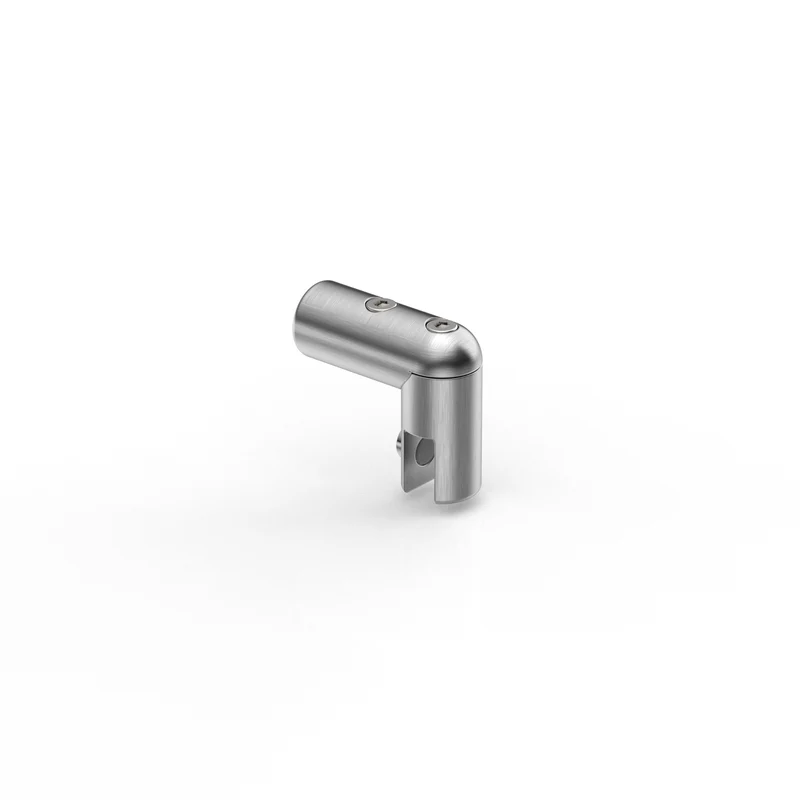 Glasanschluss lang – Stabistange rund Ø 16 mm, ±90° drehbar, 8 Oberflächen, Art.Nr. 8744ZN-GL