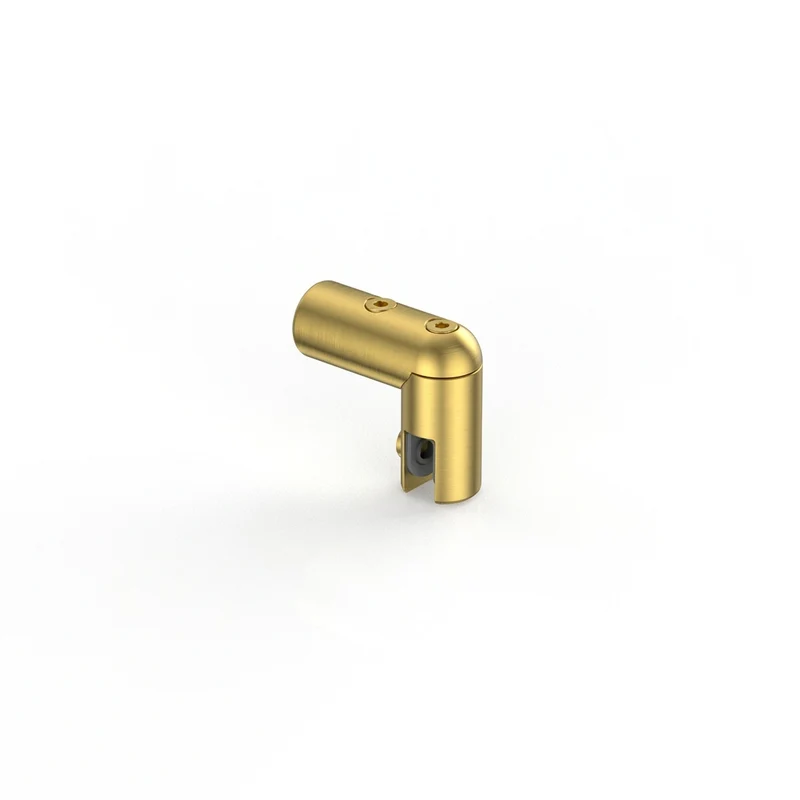 Glasanschluss lang – Stabistange rund Ø 16 mm, ±90° drehbar, 8 Oberflächen, Art.Nr. 8744ZN-GL