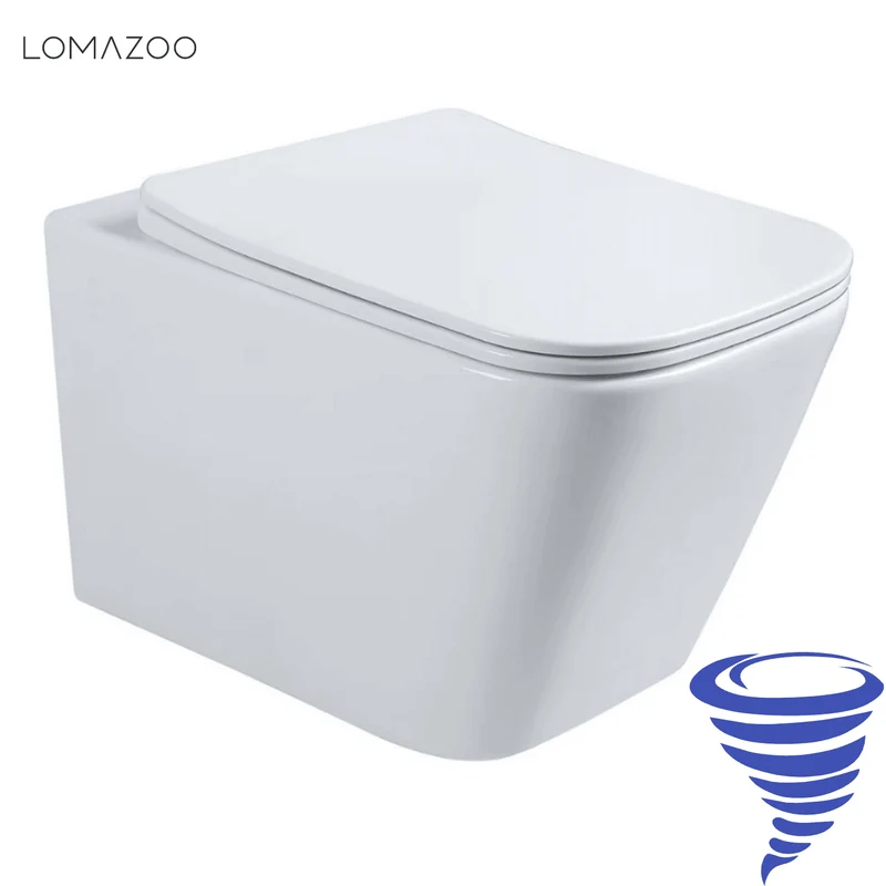 LINEA Hangend Toilet - Wit - Vierkant