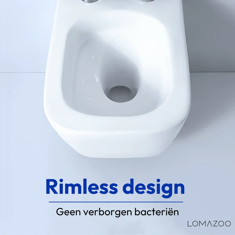 LINEA Hangend Toilet - Wit - Vierkant