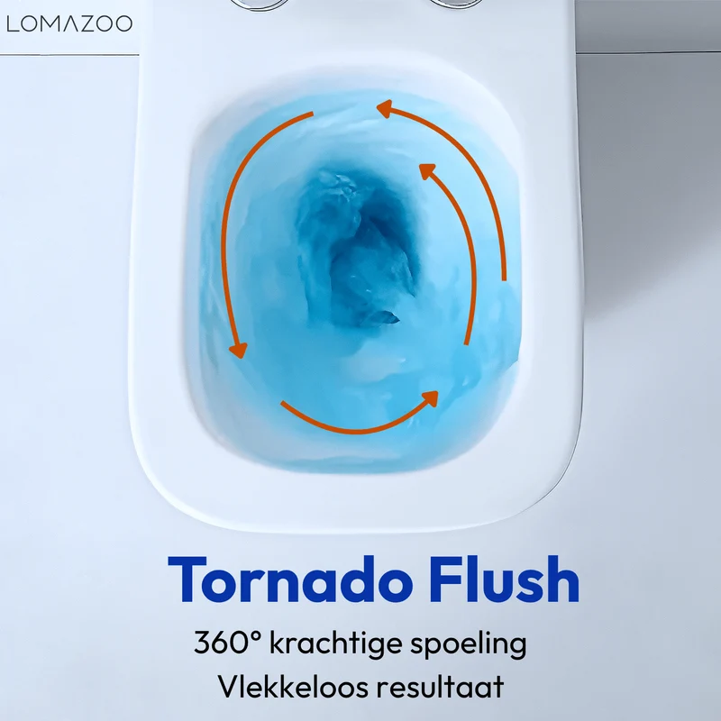 LINEA Hangend Toilet - Wit - Vierkant