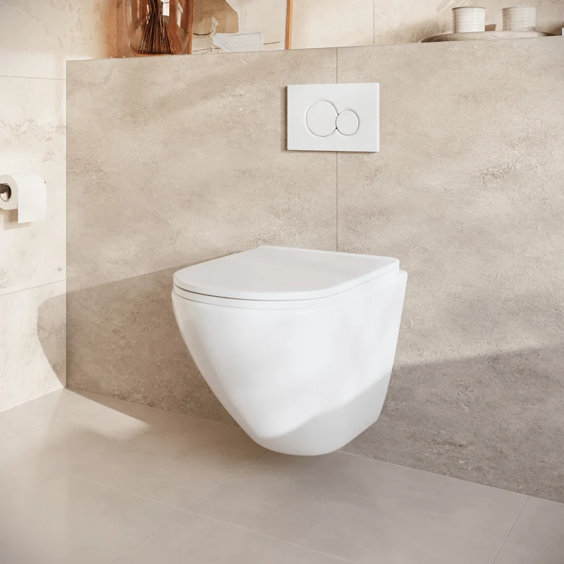 LINEA Hangend Toilet - Wit - Rond