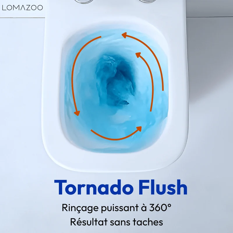 Hangtoilet met Inbouwreservoir - Vierkant Wit - Drukplaat Rond Wit - Linea