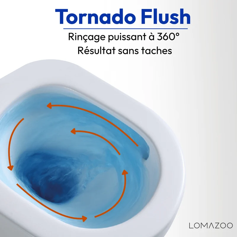 Hangtoilet met Inbouwreservoir - Rond Wit - Drukplaat Rond Wit - Linea
