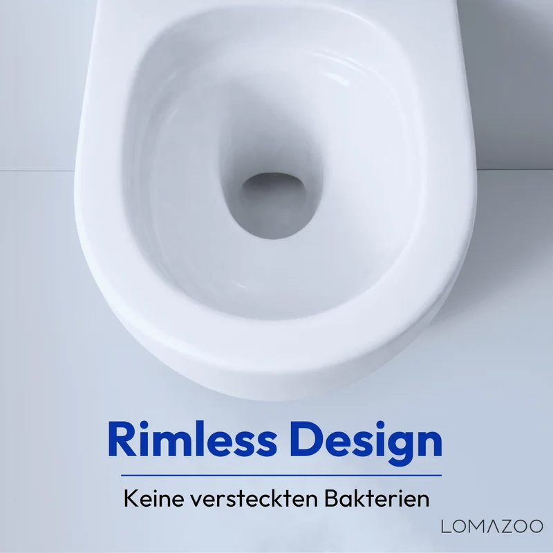 Hangtoilet met Inbouwreservoir - Rond Wit - Drukplaat Rond Wit - Linea