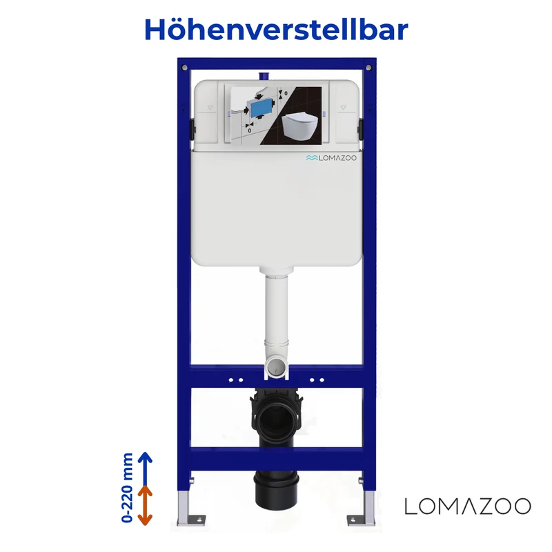 Hangtoilet met Inbouwreservoir - Rond Wit - Drukplaat Rond Wit - Linea