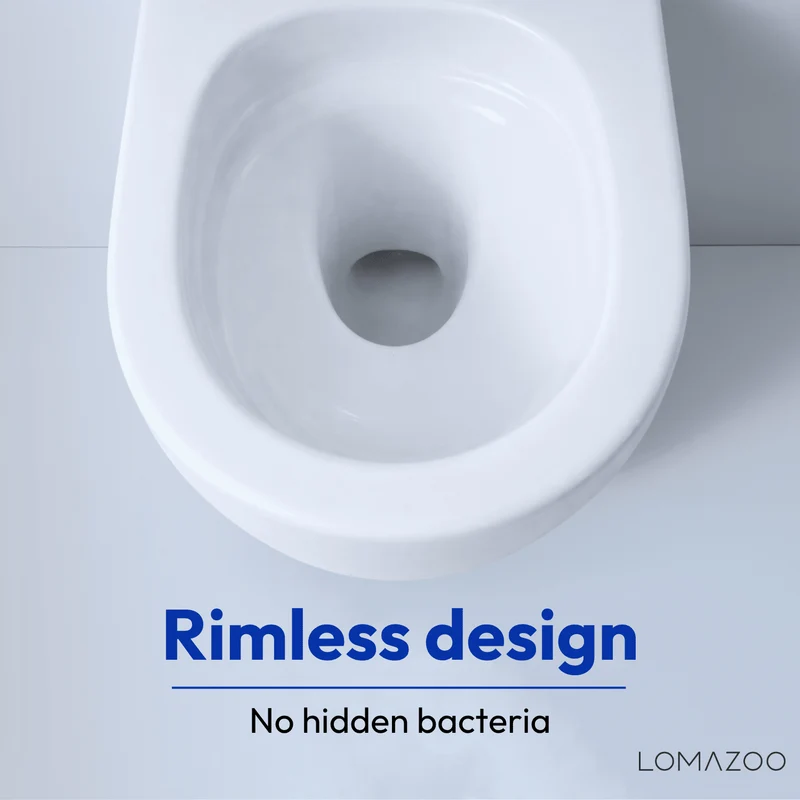 Hangtoilet met Inbouwreservoir - Rond Wit - Drukplaat Rond Zwart - Linea