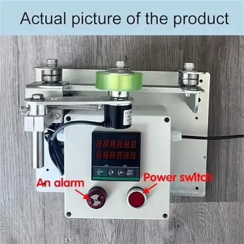 Electronic Wire Rope Counter With Length Alarm Rolling Measuring Wheel For Cable Tracker Easy Preset Display Straight Up Accurate Measurements No Guesswork Just Reliable Results Daily