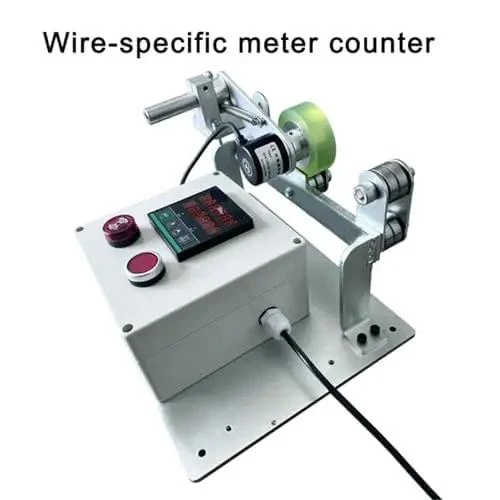 Electronic Wire Rope Counter With Length Alarm Rolling Measuring Wheel For Cable Tracker Easy Preset Display Straight Up Accurate Measurements No Guesswork Just Reliable Results Daily