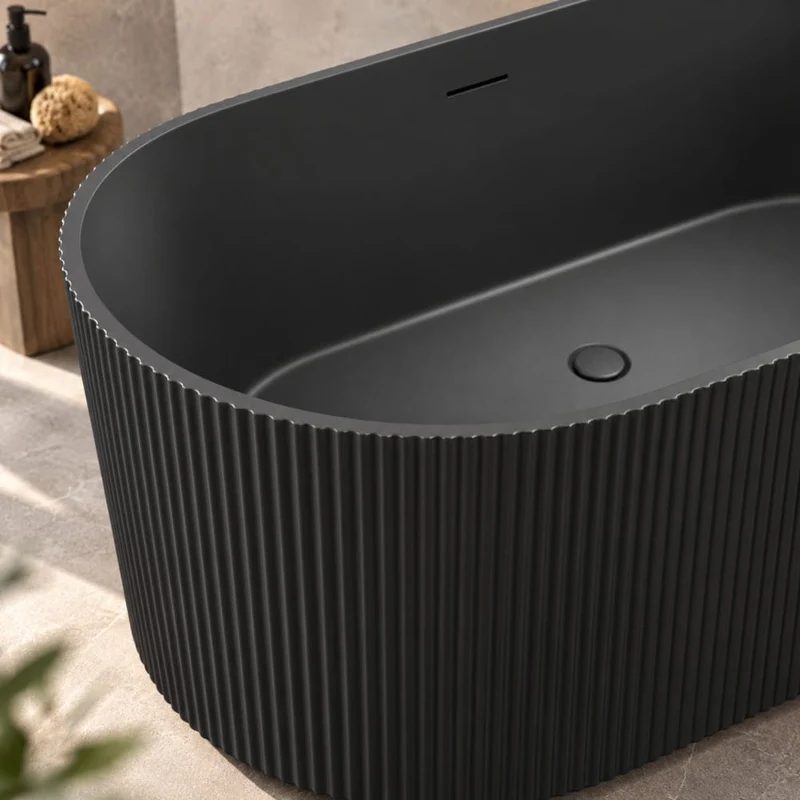 Freistehende Badewanne CANADA SCHWARZ MATT
