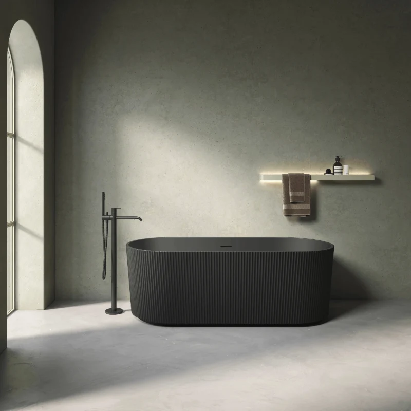 Freistehende Badewanne CANADA SCHWARZ MATT