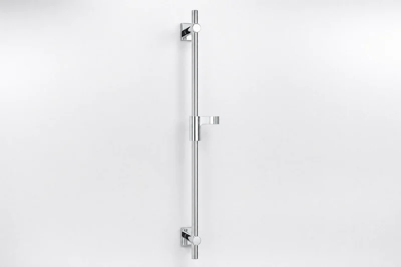 REGENWERK Vario-Tast Brausestange rund mit eckiger Rosette | 950 mm | Ø 20 mm | Messing verchromt | Tastgleiter, Art.Nr. 2144950Q