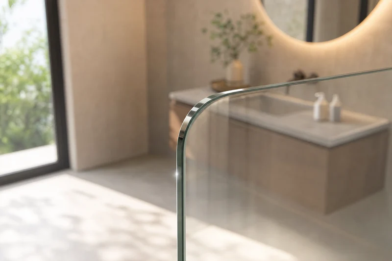 Mehrpreis: Gerundete Ecken für ESG-Duschglas, pro Scheibe (1 bis 4 Ecken)