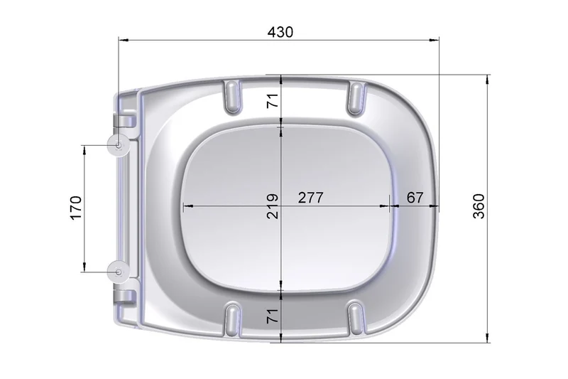FORMAT Basic 2.0-D WC-Sitz mit Deckel, Edelstahl-Scharniere, D-Form, Duroplast weiß, Art.Nr. 270600