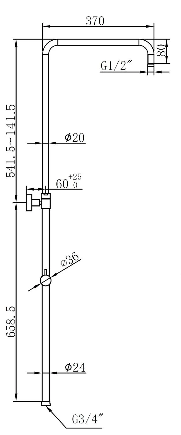 FORMAT Pro 2.0 Duschsystem ohne Kopf- und Handbrause, verchromt, Art.Nr. 248584