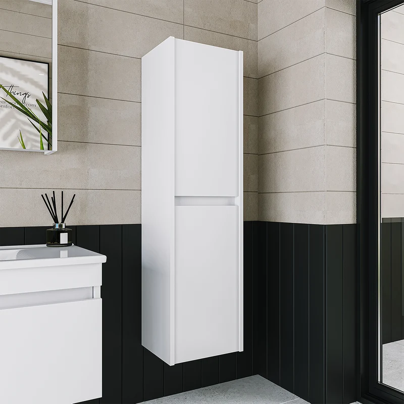 Roomart 4-teiliges Badmöbel-Set ATRIA, 65 cm, mit Spiegelschrank und Hochschrank, in 4 Farben