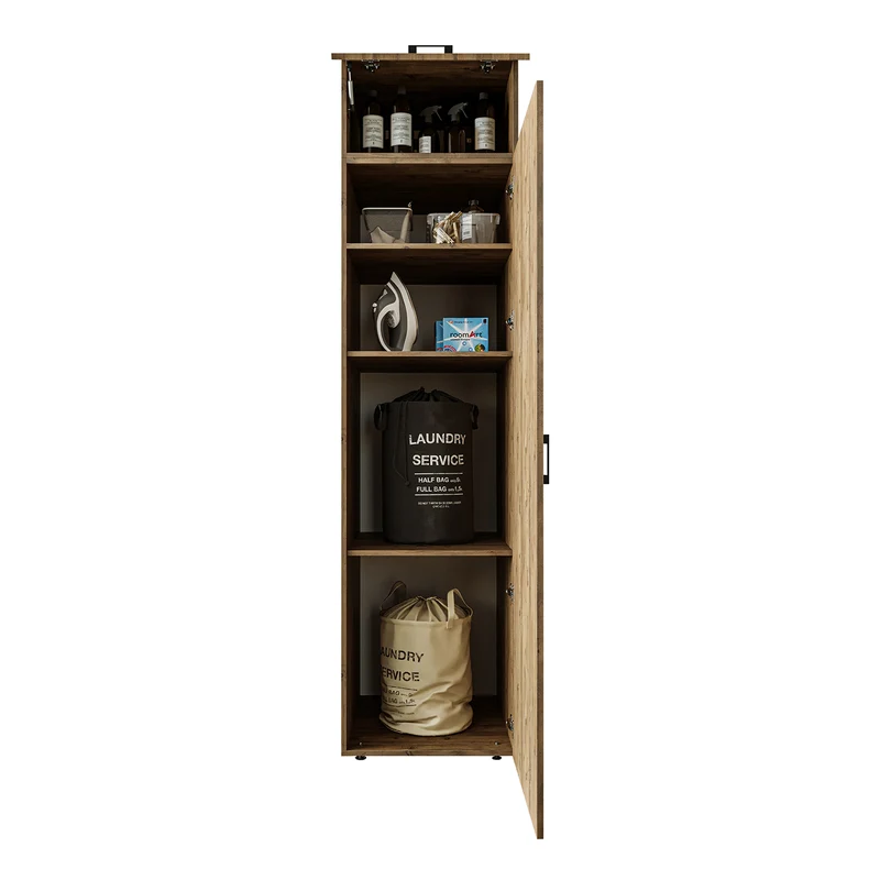 Roomart Hochschrank 60 cm, 205 oder 240 cm hoch, mit Einlegeböden, in 3 Farben