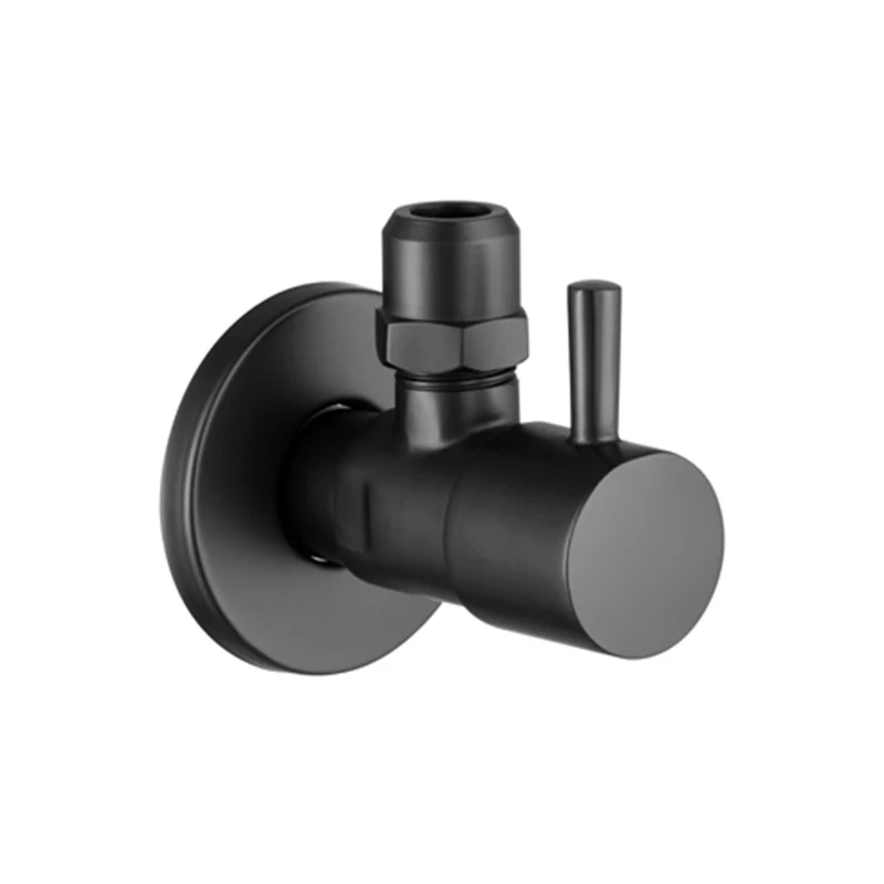 Design-Eckventil 1/2 Zoll mit keramischem Oberteil, rund oder eckig, Chrom oder Schwarz
