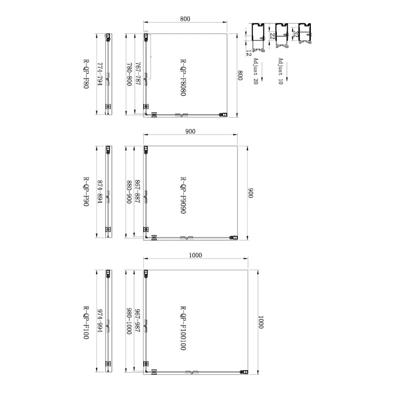 HARLEEM FLEX Nischen Falttür - Glas 6 mm