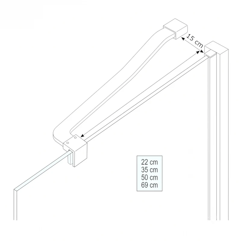Desing Stabilisator für VENLO Duschwand