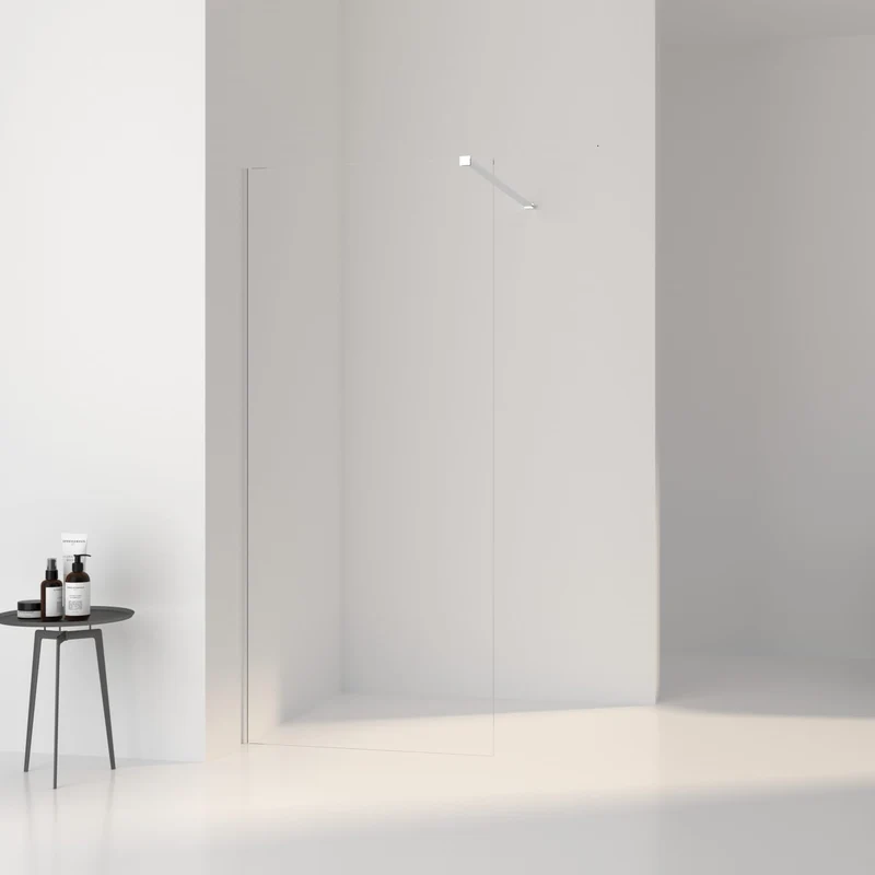 Walk In Duschwand VENLO Chrom - Glas 8 mm