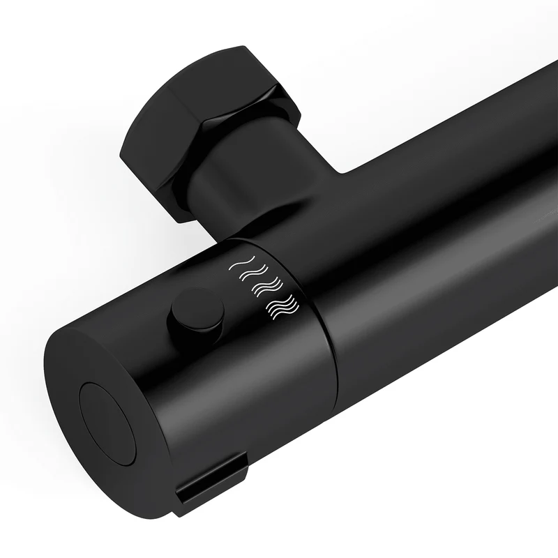 Thermostatische douchekraan Mat Zwart - 15cm