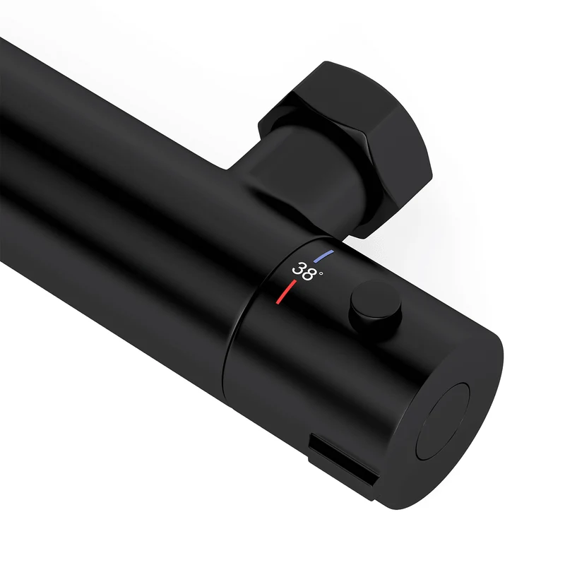Thermostatische douchekraan Mat Zwart - 15cm