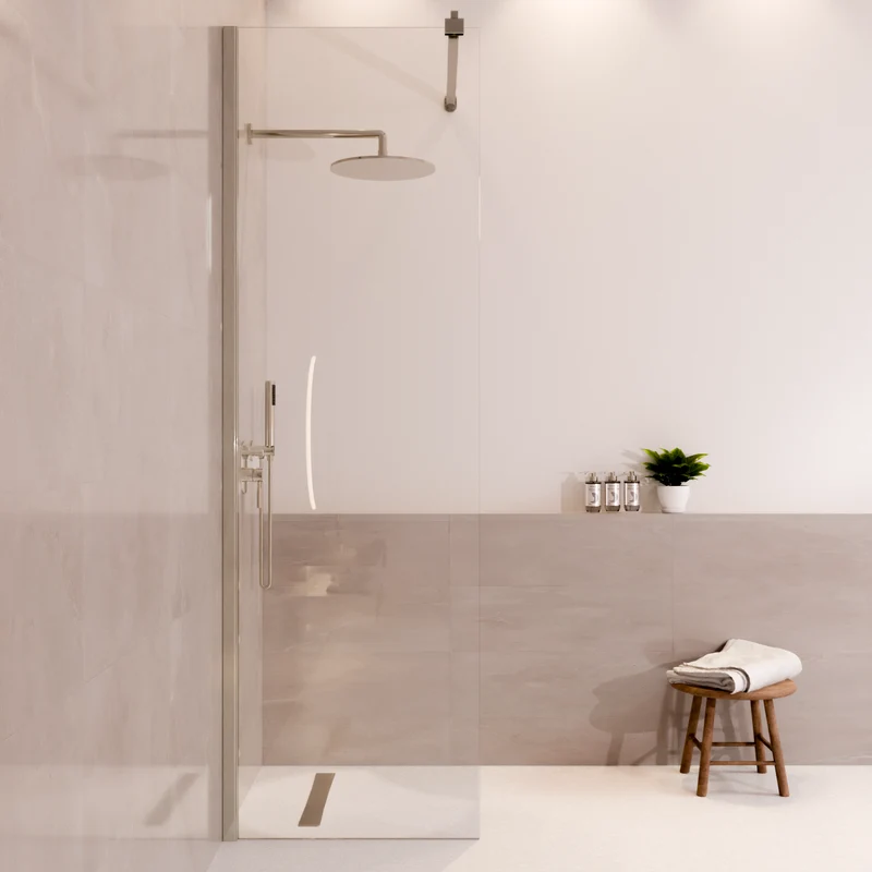 Douchewand Lima 60 x 200 cm - Chroom - Nano Coating