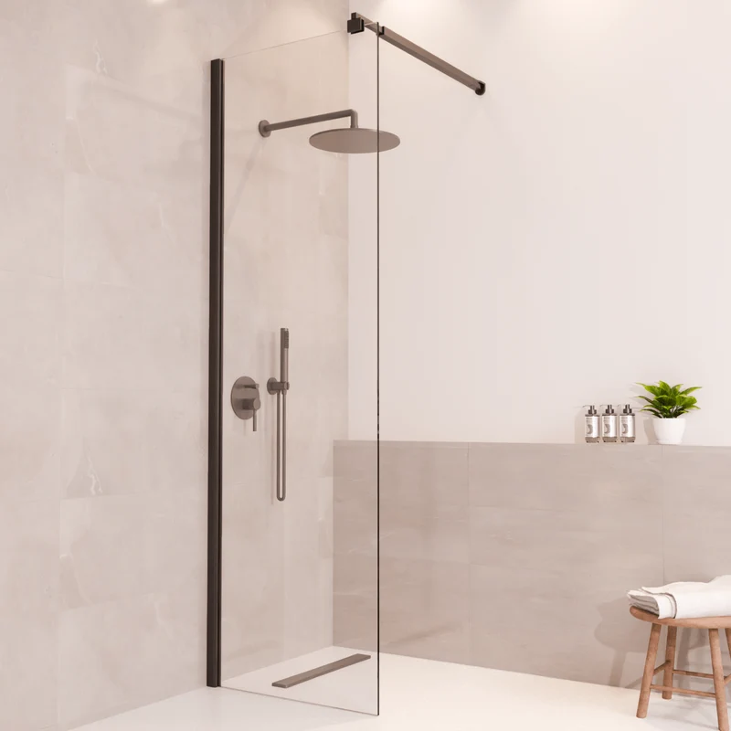 Douchewand Lima 60 x 200 cm - Zwart - Nano Coating