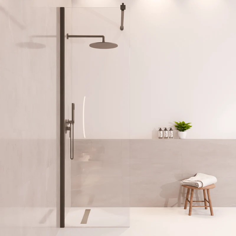Douchewand Lima 60 x 200 cm - Zwart - Nano Coating