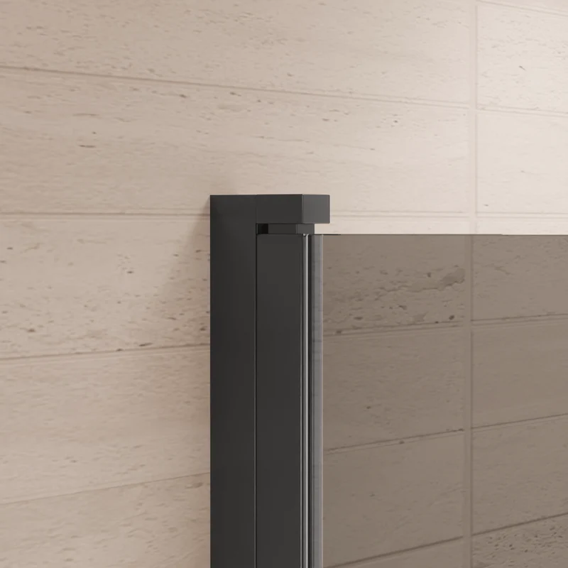 Douchecabine Medellin 90 x 90 x 200 cm - Zwart - Rookglas - Nano Coating - Draaideur
