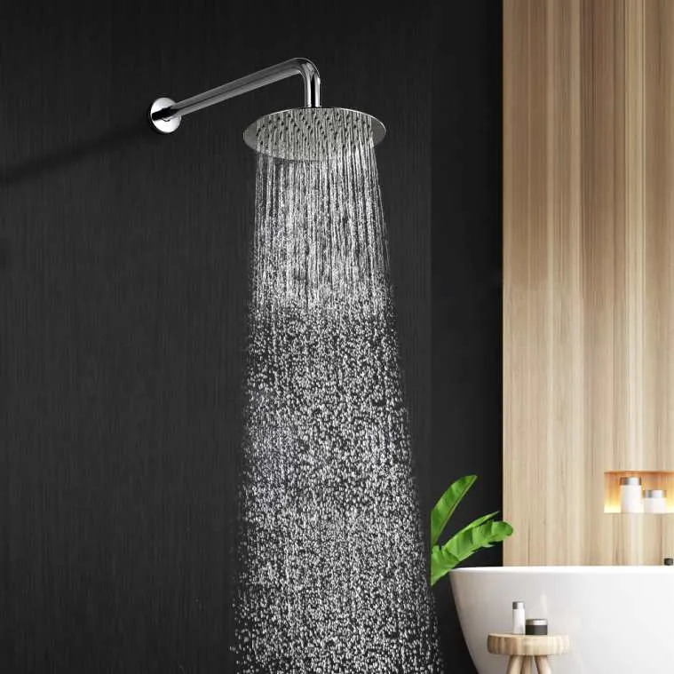 JOHO 304 Edelstahl Duschkopf Regendusche Neigbarer Anti-Kalk Duschkopf