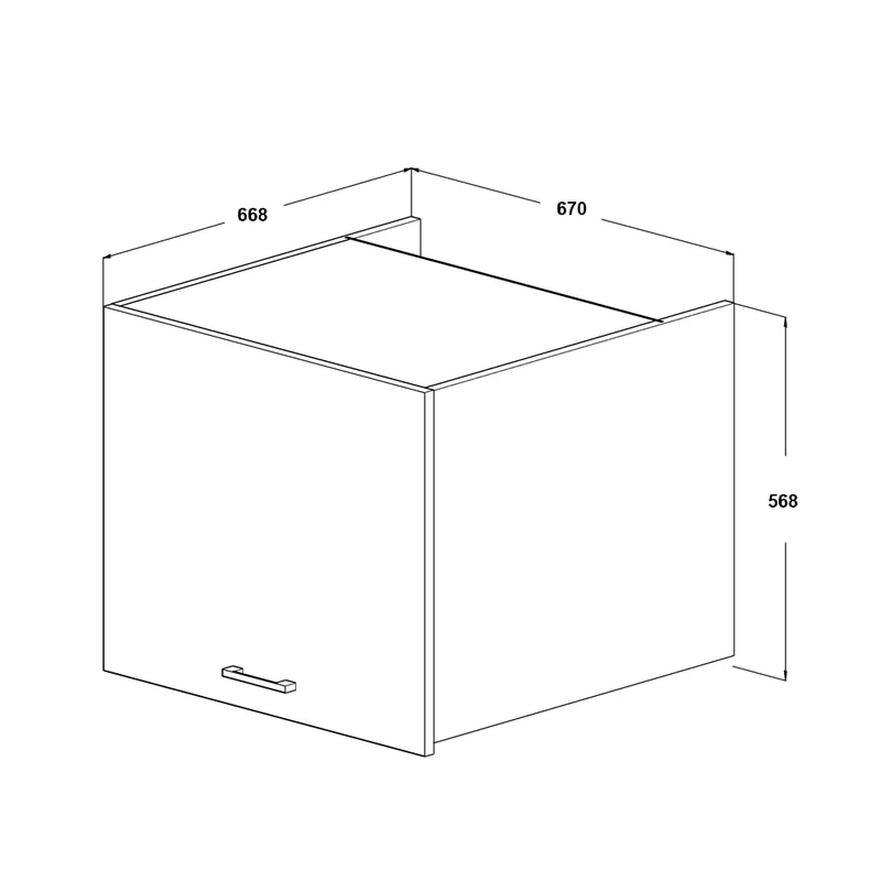 Roomart Aufsatzschrank 67 cm, mit Klappe für den Waschmaschinenschrank, in 2 Farben