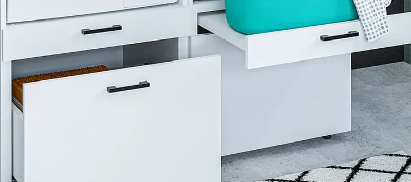 Roomart Möbelgriff, 134 mm, Bohrabstand 96 mm, für Schränke, in Schwarz