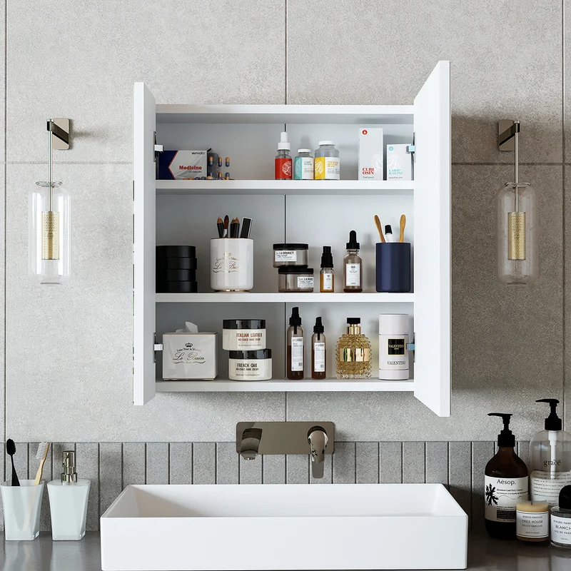 Roomart Badezimmer Spiegelschrank, 60 oder 80 cm, mit Soft-Close-Türen, in 3 Farben