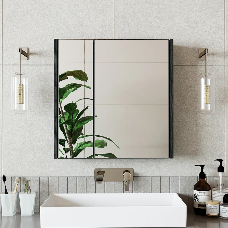 Roomart Badezimmer Spiegelschrank, 60 oder 80 cm, mit Soft-Close-Türen, in 3 Farben