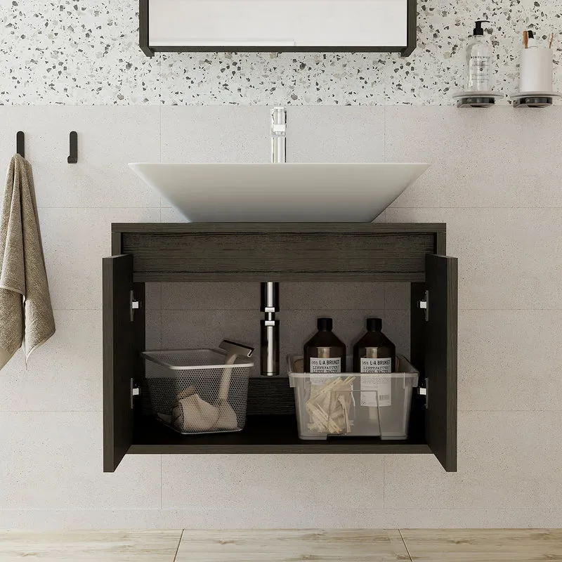 Roomart ATLANTIC Waschtisch mit Unterschrank, 65 cm, mit oder ohne Aufsatzbecken, in 5 Farben