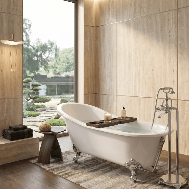 Freistehende Gusseisen Badewanne ASHFORD