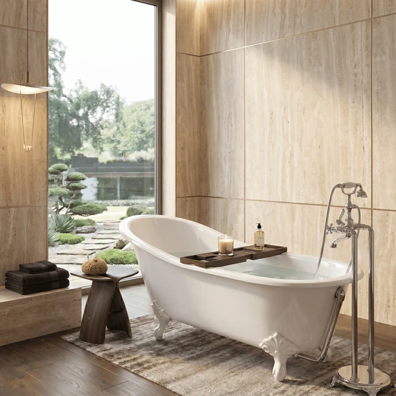 Freistehende Gusseisen Badewanne ASHFORD