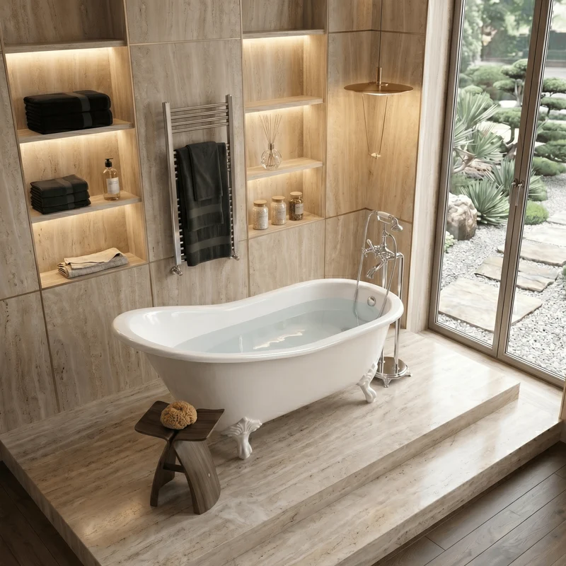 Freistehende Gusseisen Badewanne ASHFORD