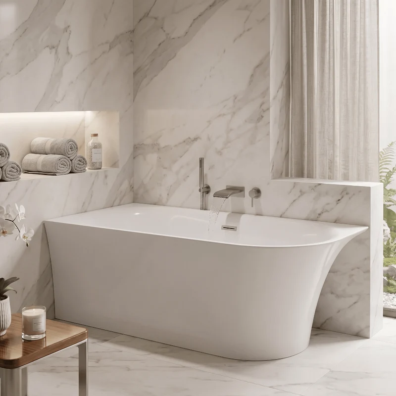 Halb Freistehende Badewanne ELIZABETH