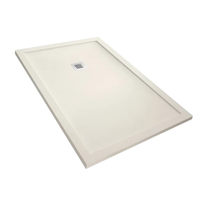 Extra flache Mineralguss-Duschwanne MADISON PLUS, Schieferoptik, 5 Farben