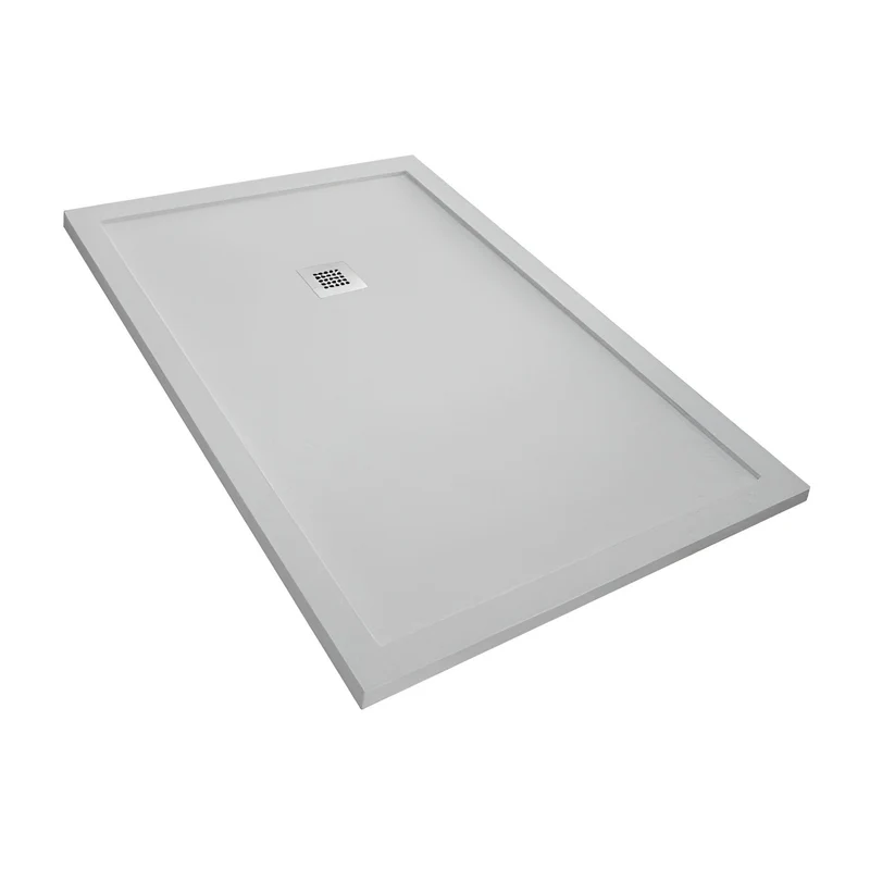 Extra flache Mineralguss-Duschwanne MADISON PLUS, Schieferoptik, 5 Farben