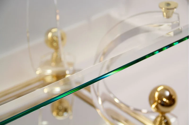 Couchtisch Acryl Kugel Gold