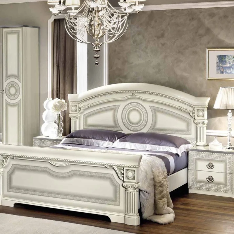 Schlafzimmer Aida Weiss-Silber