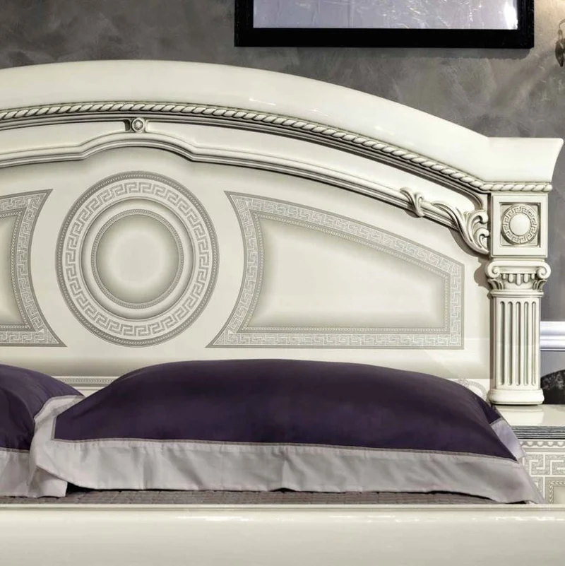 Schlafzimmer Aida Weiss-Silber