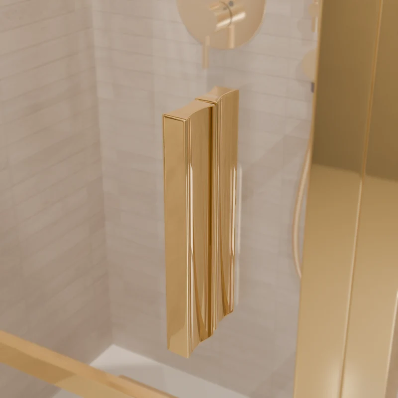 Douchecabine Cartagena 90 x 90 x 200 cm - Glanzend Goud - Met Strepen - Nano Coating