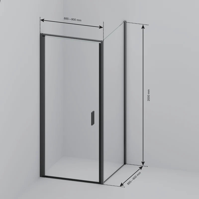 Douchecabine Bogota 90 x 90 x 200 cm - Chroom - Nano Coating