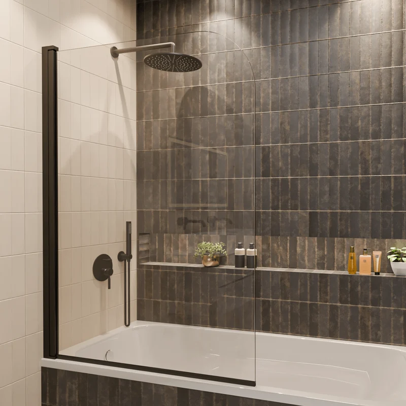 Badwand Palmas 100 x 140 cm - Zwart - Nano Coating