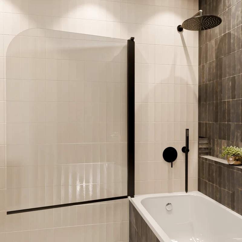 Badwand Palmas 100 x 140 cm - Zwart - Nano Coating